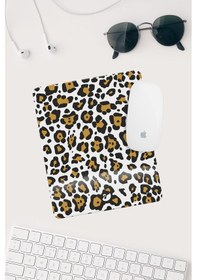 Resim Leopar Desenli Bilek Destekli Dikdörtgen Mouse Pad Mousepad 