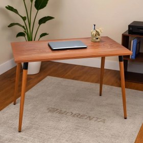 Resim Doğal Ağaç Masif Kütük Masa Ahşap Çalışma Masası Ofis Masası 60CM x 90CM ( Ağaç Ayak ) 