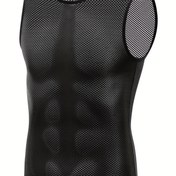 Resim EFABRINT Erkekler için Kolsuz Bisiklet Forması - Hızlı Kuruyan Nem Çeken Yüksek Esneklikte Bisiklet Yeleği, Ergonomik 3D Uyumlu Mesh Panelli, Her Mevsim İçin Dar Kesimli Tank Topu, Yol Bisikleti, Spor Salonu, Koşu ve Açık Hava Sporları (Siyah), Dayanıklı Yapı, Atletik Tasarım, Aktif Giyim Yeleği, Sporcular İçin 