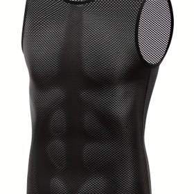 Resim EFABRINT Erkekler için Kolsuz Bisiklet Forması - Hızlı Kuruyan Nem Çeken Yüksek Esneklikte Bisiklet Yeleği, Ergonomik 3D Uyumlu Mesh Panelli, Her Mevsim İçin Dar Kesimli Tank Topu, Yol Bisikleti, Spor Salonu, Koşu ve Açık Hava Sporları (Siyah), Dayanıklı Yapı, Atletik Tasarım, Aktif Giyim Yeleği, Sporcular İçin 