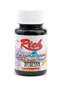Resim Rich Akrilik Kumaş Boyası 3013 Siyah 50 Cc. 