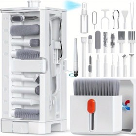 Resim Tianchishop 32 Fonksiyonlu Temizlik Seti - Klavye Kamera Ekran Temizleme Aracı Abs Fırça Kazıyıcı Cımbız Ofis Bilgisayar Temizlik Kiti 1 Takım 