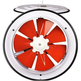 Resim Dündar 24 cm K 25 55 watt 800 m3/h 1375 DD 220/230 volt Monofaze Ev Pencere Tipi Kapaklı Aksiyal Fan Aspiratör 