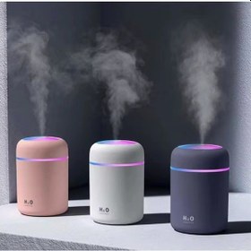 Resim H2o Humidifier Hava Nemlendirici 300ml Ultrasonik Led Işıklı Soğuk Buhar Makinesi Ve Aroma Difüzörü 