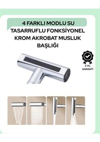 Resim Mey İthalat Çok Fonksiyonlu Musluk Başlığı 4 Su Modu Geniş Uyumlu Adaptör Seti Mutfak Ve Banyo Uyumlu 