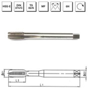 Resim MTE Makina Takım M20x1.5 HSS - E DIN 374/C Metrik İnce Vidalı Düz Kanallı Makina Kılavuzu - B0010575 