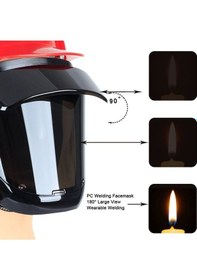 Resim Createtech Yüksek Taşlama Taşınabilir Sıcaklık Pc Maskesi Maske Kesme Kaynak Kaynağı İçin Görüş Alanı Genişletilmiş Dayanıklı Ark Koruma 180 120 İi 