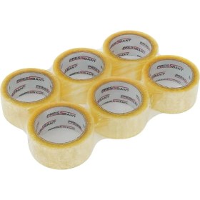 Resim TeknoKapsül Pressbant Koli Bandı Şeffaf, 45MM x 100 Metre 6'lı Paket (Hotmelt) 