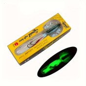 Resim 1 adet 60g UV Luminous Squid-shaped Bait, Deniz Balıkçılığı için saç tokası ile Simüle Edilmiş Yem, Ton Balığı için Yumuşak Sahte Yem 