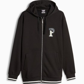 Resim PUMA SQUAD Erkek Fermuarlı Kapüşonlu Sweatshirt 