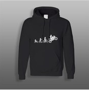 Resim Grow up to Right Siyah Sweatshirt Modeli 