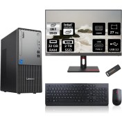 Resim Lenovo Thinkcentre Neo 50T Gen 5 Intel Core I7 13700 32GB 2tb SSD 27" Fhd Monitör Freedos Masaüstü Bilgisayar & Per4 USB Bellek 12UB000LTRMNT319 