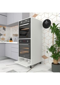 Resim Kenzlife fırın dolabı halime byz 145*60*56 mutfak kapaklı ayaklı 