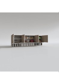 Resim Kenzlife hazır mutfak perenna crd 060*180*22 mutfak banyo dolabı kapaklı raflı 