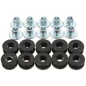 Resim 20 Adet Motosiklet M6 Kauçuk Rondela Seti, Kaplama, Kaporta Parçaları, Tampon Yıkayıcı, Basınç Tahliye Yastığı, Çoğu Motosiklet İçin Evrensel 