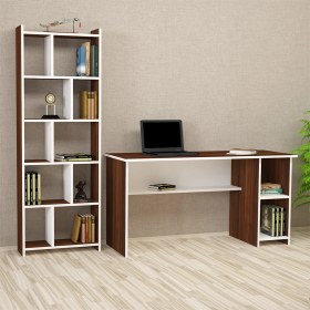 Resim Kalender Dekor Avel Snow 145 cm Çalışma Masası Takımı 