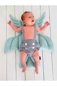 Resim Pamuk Atölyesi Antilop Melek Kanatlı Küçük Mama Sandalyesi Minderi - Turkuaz 