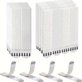 Resim Picture Hanging Strips Heavy Duty, 64-Çift (128 Şerit) Duvarlar İçin Yapışkanlı Resim Askıları, Çivi Olmadan Resim Asma, Hasarsız No Nails Refill Yapışkan Poster Şeritleri Çerçeve Montaj Şeritleri İçin 