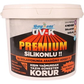 Resim Uv-k Premium Silikonlu Su Yalıtım Boyası - Beyaz - 7,5 Kg 