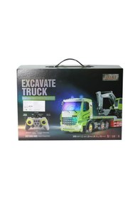 Resim Elektirikli Rc 1:12 Ölçek Uzaktan Kumandalı Tır Ve Excavatör Taşıyıcı Seti Işıklı Müzikli Full Fonksiyon Rc 