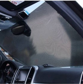 Resim Polham Sürgülü Araç İçi Ön Cam Güneşlik Koruyucu Perde, 68x125 Cm Güneş Gölgeliği Perde 