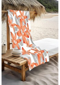 Resim Dijital Baskı Plaj Deniz Havlusu Çiçek Desenli Peştamal Hvl0092 Renkli 