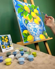 Resim Sayılarla Boyama Seti - Limonlar - 60x75 