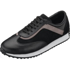 Resim Costo Shoes KB77 Siyah - Gri Deri Rahat Şık Preimium Serisi Erkek Spor Ayakkabı Ganiş Rahat Kalıp 
