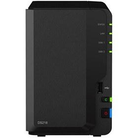 Resim Synology DS218A2 2 GB 2 TB HDD 2x3.5" SATA Desteği RAID (0-1) NAS Depolama Ünitesi 