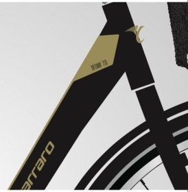 Resim Carraro Tiffany 7.0 28"jant 50 Cm 7 Vites Kontra Fren Şehir Bisikleti Mat Siyah Hardal Bukalemun Mor 