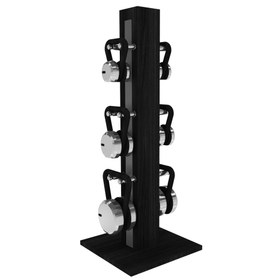 Resim Pent LOVA Set - Kettlebells Dikey Ahşap Stand | Set - Grey / Black Ash 