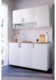 Resim Ruby Mutfak Dolabı Alt Üst Modül 135 Cm Tezgah Dahil 