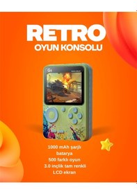 Resim 500 Oyun Hafızalı G5 Game Box Renkli Lcd Ekranlı 