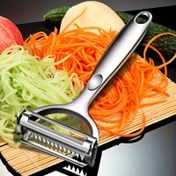 Resim Kolay Tutuş Paslanmaz Çelik Soyucu - Dayanıklı, Meyve & Patates İçin Mükemmel, Ev & Restoran Kullanımı İçin İdeal, Temizlemesi Kolay, Çok Yönlü, Tutuşu İyi 