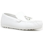 Resim Rakerplus Beyaz Cilt Erkek Çocuk Makosen Ayakkabı Beyaz 