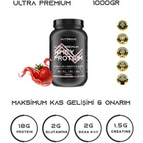 Resim Nutriking Whey Protein ™ 1000 Gr Çilek Aromalı - 40 Servis 