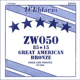 Resim D'Addario 85/15 Bronze Akustik Gitar Tek Tel (50) 