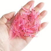 Resim 10 adet/paket Yumuşak Küçük Karides Yemleri 3cm Biyonik Balıkçılık Yemleri. Nehirdeki Küçük Karidesi Taklit Edin 
