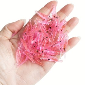 Resim 10 adet/paket Yumuşak Küçük Karides Yemleri 3cm Biyonik Balıkçılık Yemleri. Nehirdeki Küçük Karidesi Taklit Edin 