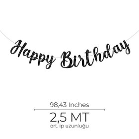 Resim Yol Şekilli Happy Birthday Banner 