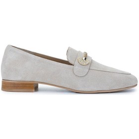 Resim Tamer Tanca Kadın Hakiki Deri Bej Süet Loafer Ayakkabı 1105 5371 Bn Ayk Y25 Bej Suet Bej 