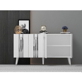 Resim 150 CM IŞIL KONSOL BEYAZ-GÜMÜŞ 