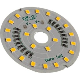 Resim 12Volt 10Watt Smd 2835 Ledli Led Modül Gün Işığı 10mm Delik Çaplı 12V 10W Avize Ledi 56mm(3 Adet) 