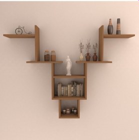 Resim Rafkestir Wolf Duvar Rafı Bambu ( Mat ) 