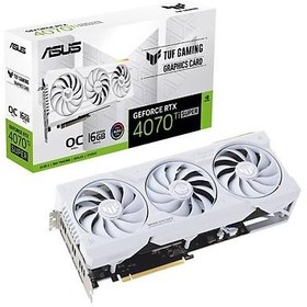 Resim ASUS GEFORCE TUF-RTX4070TIS-O16G-WHITE 16GB GDDR6X 256BIT 2XHDMI 3XDP EKRAN KARTI 