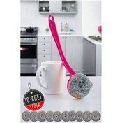 Resim feifei Çelik Tel Bulaşık Teli Ergonomik 10 Yedekli M.Janssens Design - AYS1631-2452 