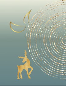 Resim Harika bir ev HARİKABİREV|YEŞİL-GOLD GEYİK SOYUT KOMBİNİ |PLEKSİ ÇERÇEVELİ MDF TABLO KRFZ 