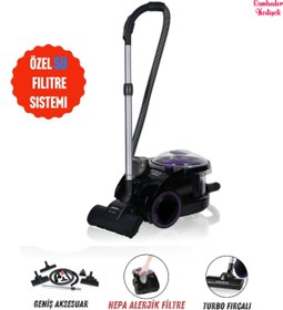 Resim Arnica Bora 11133 Su Filtreli Süpürge, 850w, Hepa 13 Filtre, Siyah-mor 