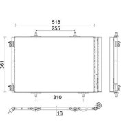 Resim Klima Kondenseri 207 06 C3 09 Ds3 10 1.6hdi-1.6 16V Al/al 538X368X16 Almla 