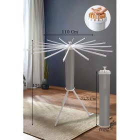 Resim House Plus Hely Açılıp Kapanabilir 360° Dönebilen Kurutmalık Askısı Gri – KRT57058-1 